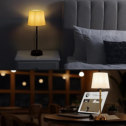 Lampe de table LED sans fil avec variateur, batterie rechargeable intégrée, luminosité à 3 niveaux