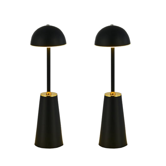 Lot de 2 lampes de chevet tactiles sans fil, lampes de bureau LED portables, batterie à intensité variable 3 couleurs