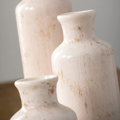 Ensemble de vases en céramique blanche, décoration de ferme