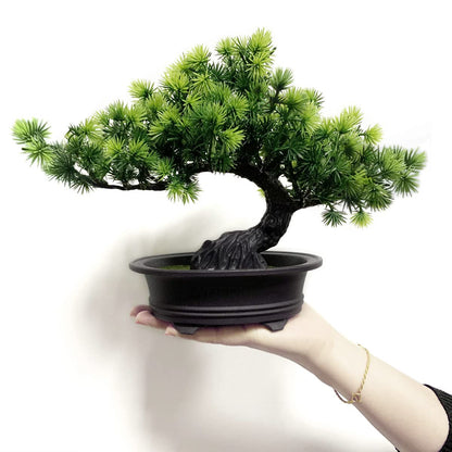 Artificial Plants Indoor Fake Plants Bonsai Tree for Home Décor, Tall 9.5"