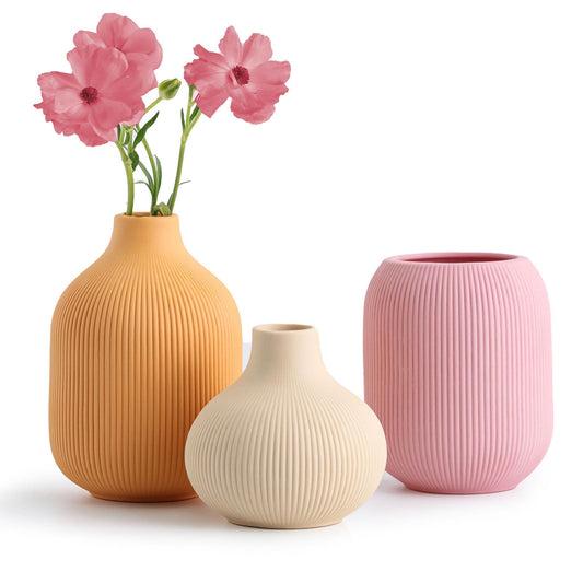 Vase en céramique pour la décoration, ensemble de petits vases bohèmes pour la décoration intérieure