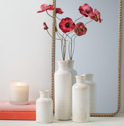 Ensemble de vases en céramique blanche, décoration de ferme