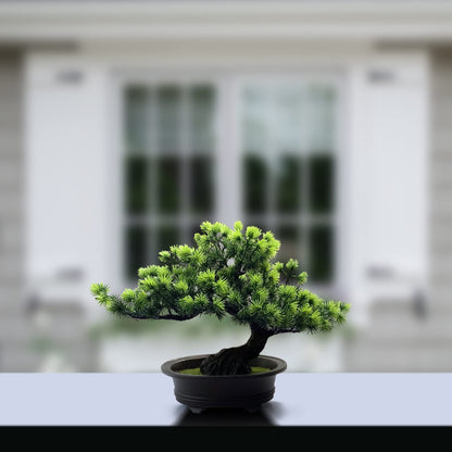 Artificial Plants Indoor Fake Plants Bonsai Tree for Home Décor, Tall 9.5"