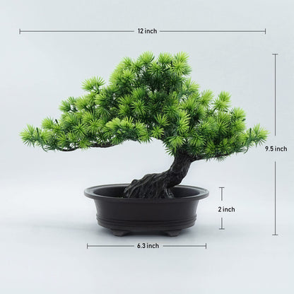 Artificial Plants Indoor Fake Plants Bonsai Tree for Home Décor, Tall 9.5"