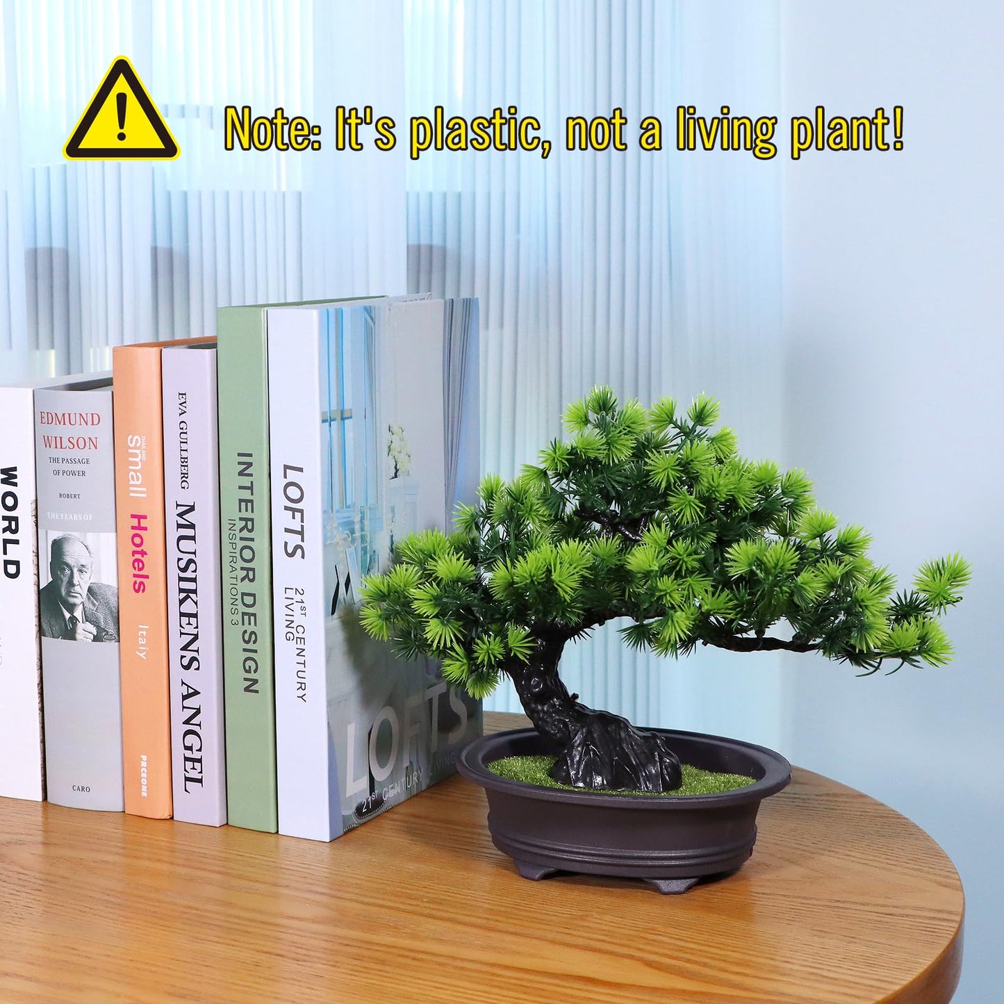 Artificial Plants Indoor Fake Plants Bonsai Tree for Home Décor, Tall 9.5"